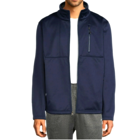 Swiss Tech Men's Fleece Lined Zipper Jacket Navy Size Medium - Picture 2 of 9